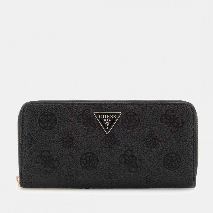 GUESS WOMAN Cresidia Peony Maxi Wallet BLACK