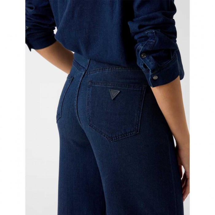 GUESS  Wide-leg lyocell jeans DARK BLUE