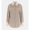 GUESS WOMAN All over logo shirt BEIGE GUESS WOMAN All over logo shirt BEIGE