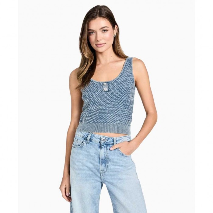 GUESS WOMAN Sl Lylah Tank Top Swtr BLUE