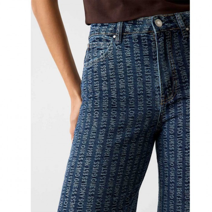 GUESS WOMAN WIDE LEG JEAN BLUE