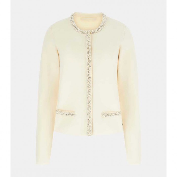 GUESS WOMAN Beads cardigan ECRU