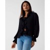 GUESS Chiffon ruffle blouse BLACK GUESS Chiffon ruffle blouse BLACK