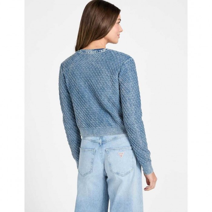 GUESS WOMAN CARDIGAN LIGHT BLUE