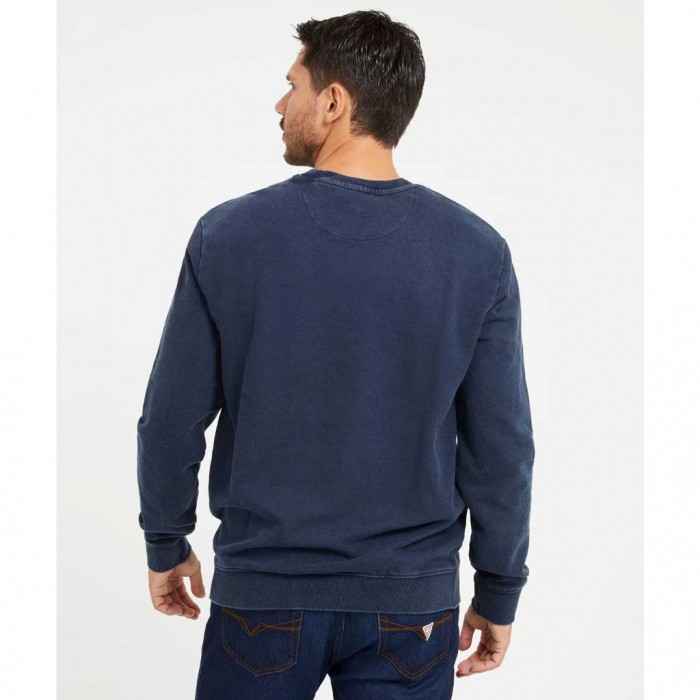 GUESS MAN SWEATSHIRT LOGO BLUE