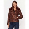 GUESS WOMAN LEATHER JACKETT BROWN