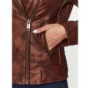 GUESS WOMAN LEATHER JACKETT BROWN