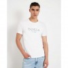 GUESS Front logo stretch t-shirt WHITE 3