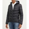 GUESS MAN HOODED PUFFER JACKET BLACK