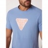 GUESS Triangle logo stretch t-shirt LIGHT BLUE