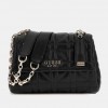 GUESS Assia quilted crossbody BLACK