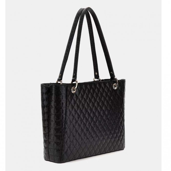 GUESS Yarmilla all-over logo shopper BLACK