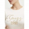 GUESS Paloma Logo Rn Ss Swtr CREAM WHITE