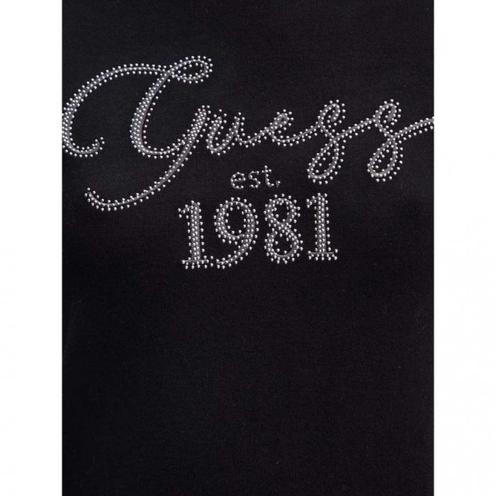 GUESS Paloma Logo Rn Ss Swtr BLACK