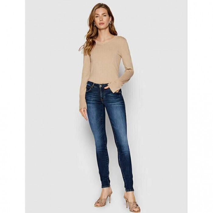 GUESS Women's Jean Trousers Mid Rise in Skinny Fit BLUE