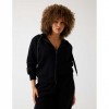 GUESS Full-zip scuba fabric hoodie BLACK