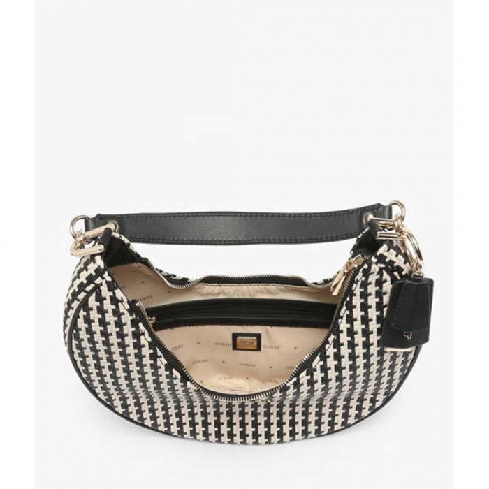 GUESS shoulder bag Mirema BLACK/WHITE GUESS shoulder bag Mirema BLACK/WHITE