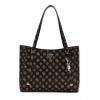GUESS DARYNA II ELITE TOTE BAG BLACK/BROWN GUESS DARYNA II ELITE TOTE BAG BLACK/BROWN