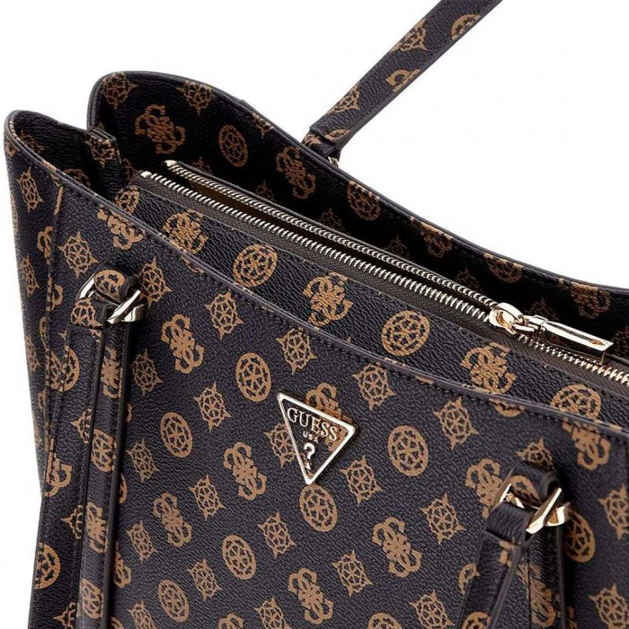 GUESS DARYNA II ELITE TOTE BAG BLACK/BROWN