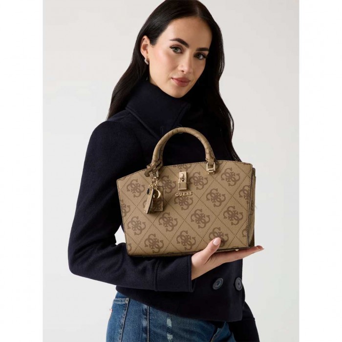 GUESS Queensland 4G Logo Handbag BROWN GUESS Queensland 4G Logo Handbag BROWN