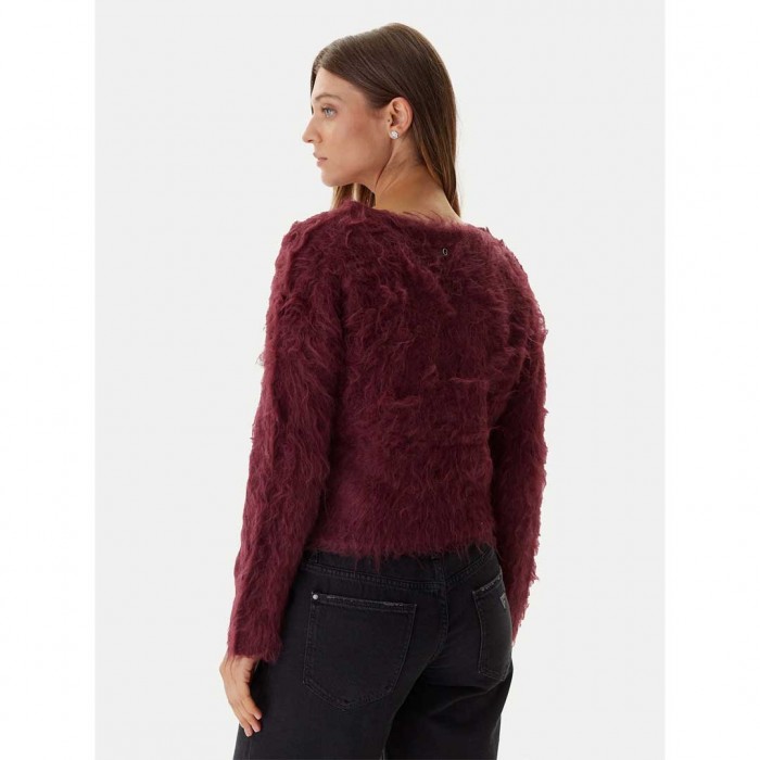 GUESS WOMAN CARDIGAN DARK RED