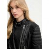 GUESS Women's Biker Artificial Leather Jacket BLACK GUESS Women's Biker Artificial Leather Jacket BLACK