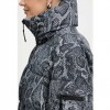 GUESS WOMAN Animal-print puffer jacket BLACK/GREY GUESS WOMAN Animal-print puffer jacket BLACK/GREY