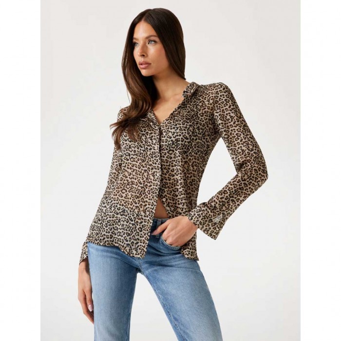 GUESS Leopard-print chiffon shirt