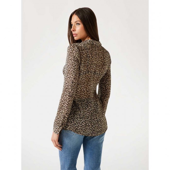 GUESS Leopard-print chiffon shirt