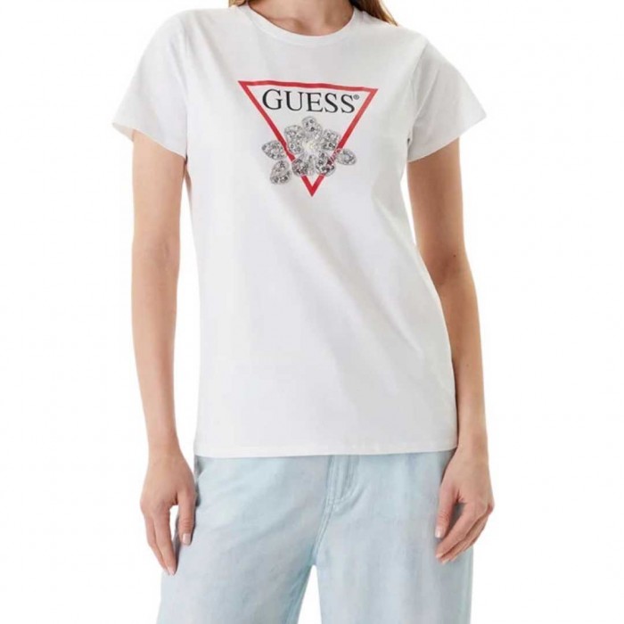 GUESS Women's Blouse Floral White