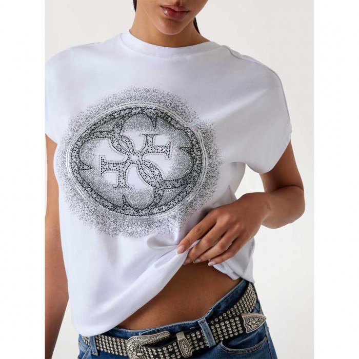 GUESS Slim-fit 4G logo T-shirt WHITE