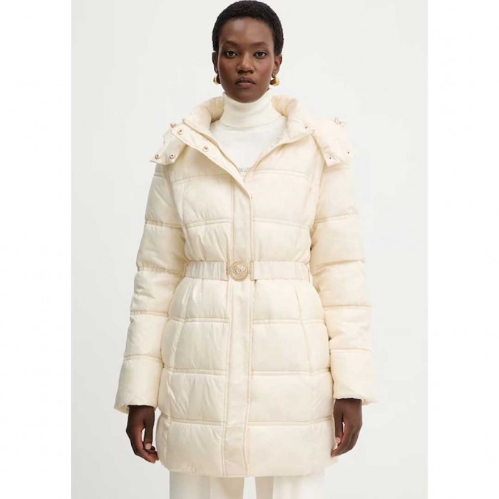 GUESS Women's Puffer Jacket for Winter ECRU