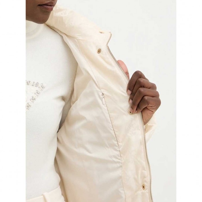 GUESS Women's Puffer Jacket for Winter ECRU