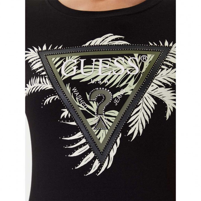 GUESS WOMAN T SHIRT REGULAR FIT BLACK
