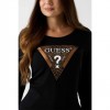 GUESS WOMAN LONGSLEEVE LOGO PRINT BLACK GUESS WOMAN LONGSLEEVE LOGO PRINT BLACK