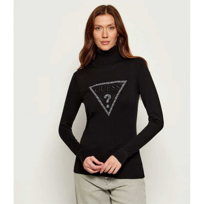 GUESS Women's Sweater Turtleneck Black