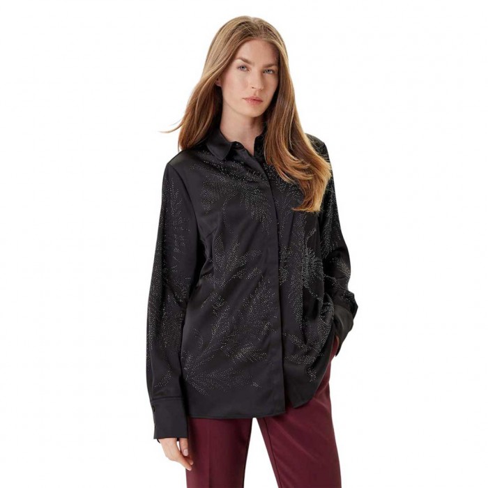GUESS Women's Long Sleeve Shirt BLACK