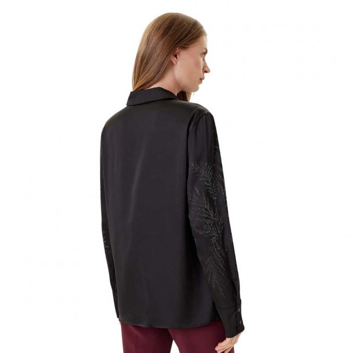 GUESS Women's Long Sleeve Shirt BLACK