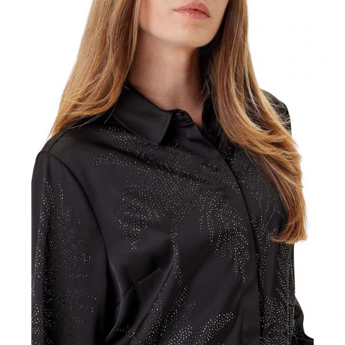 GUESS Women's Long Sleeve Shirt BLACK