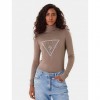 GUESS Women's Blouse Turtleneck Brown GUESS Women's Blouse Turtleneck Brown