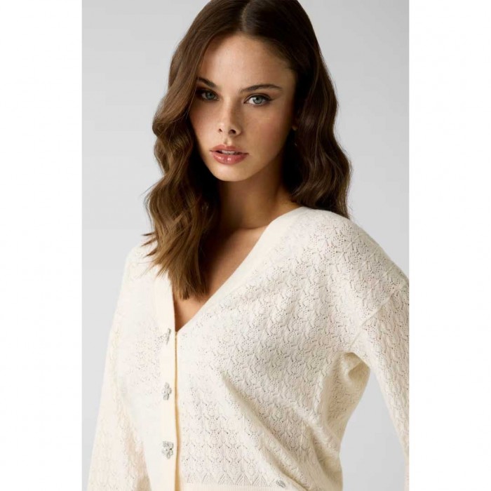 GUESS WOMAN CARDIGAN OFF WHITE