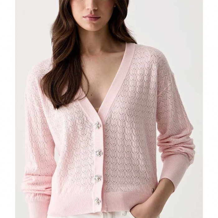 GUESS WOMAN CARDIGAN LIGHT PINK