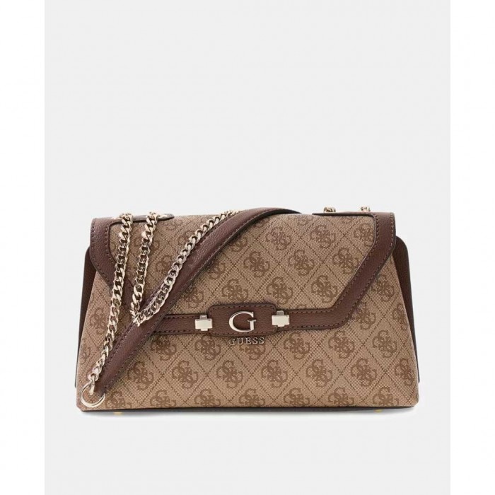 GUESS WOMAN SMALL BAG LINDSEY LATTE LOGO