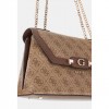 GUESS WOMAN SMALL BAG LINDSEY LATTE LOGO