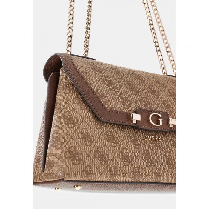 GUESS WOMAN SMALL BAG LINDSEY LATTE LOGO