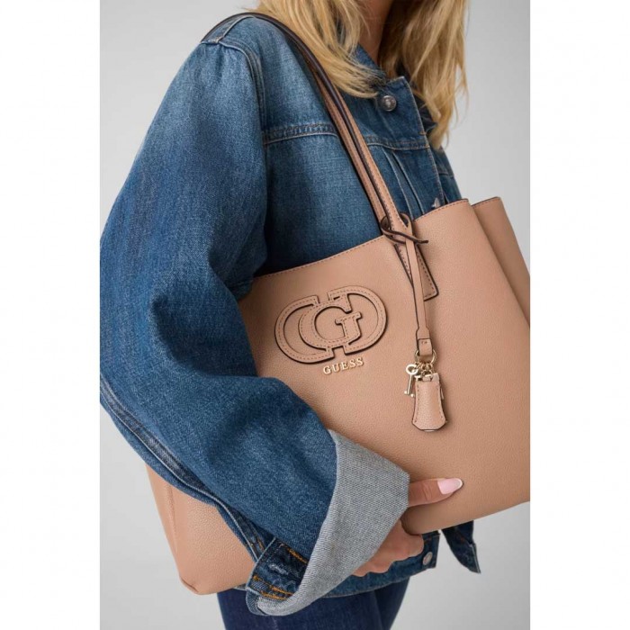 GUESS WOMAN SHOPPER BAG ISOLA BEIGE