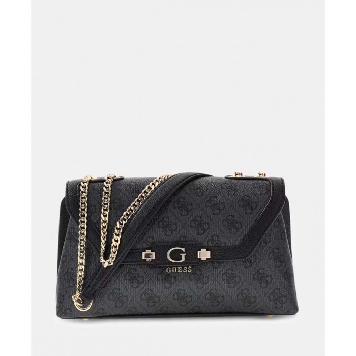 GUESS WOMAN SMALL BAG LINDSEY COAL LOGO