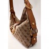 GUESS WOMAN BAG CAMDEN LATTE LOGO/COGNAC