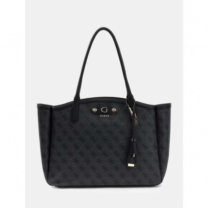 GUESS WOMAN BAG TOTE LINDSEY COAL LOGO