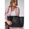 GUESS WOMAN BAG TOTE LINDSEY COAL LOGO